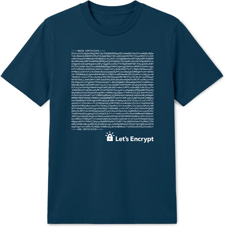 Begrænset udgave ISRG Root X1 t-shirt